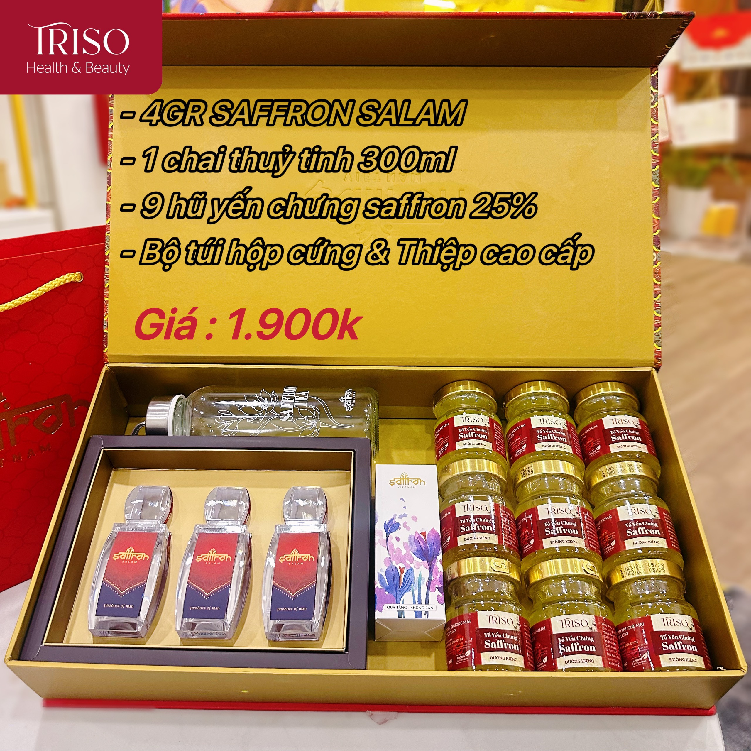 SET DELARA TRISO - Saffron SALAM 4gr + Yến chưng Saffron