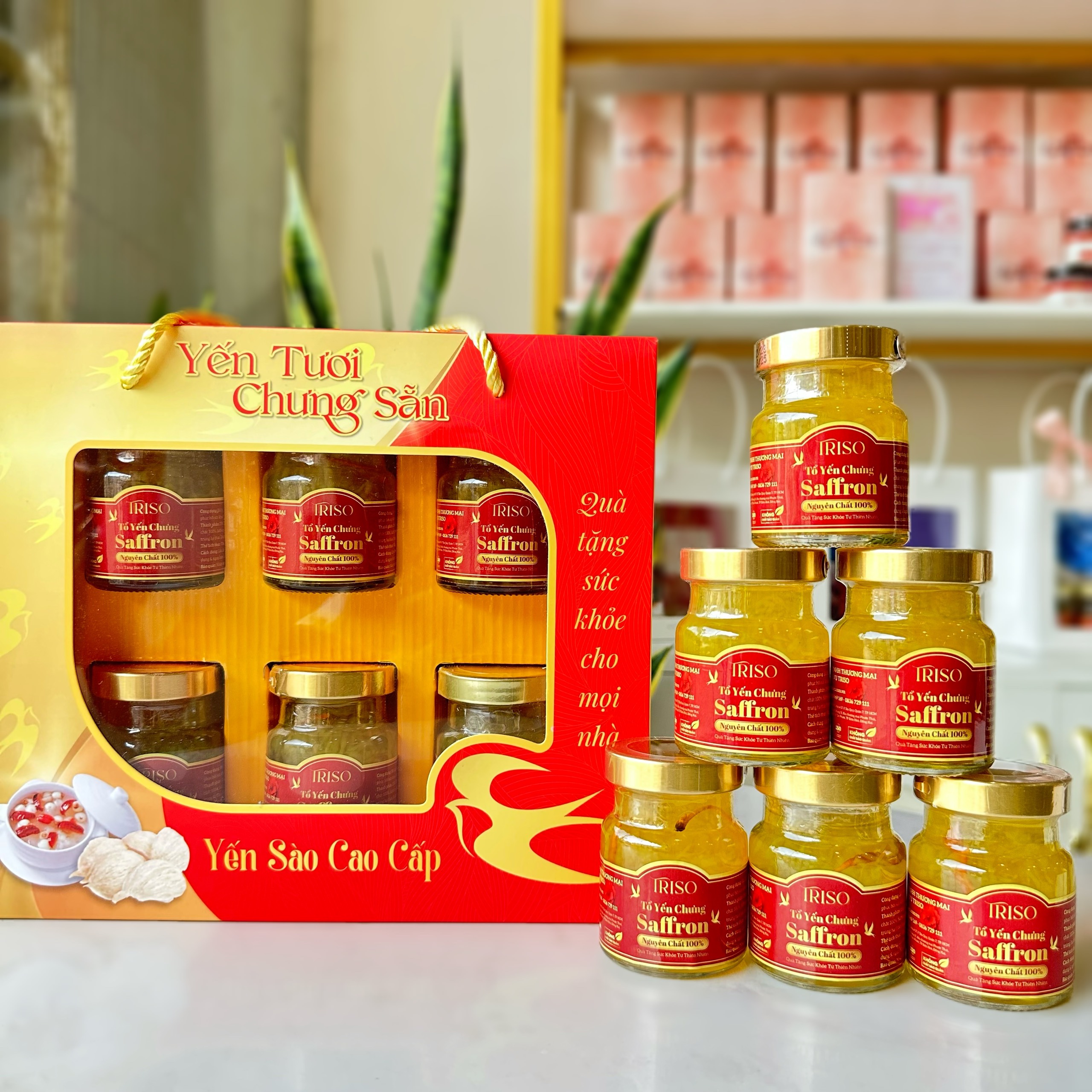 SET 6 Hũ Yến Chưng Saffron Đông Trùng Hạ Thảo [25% Yến]