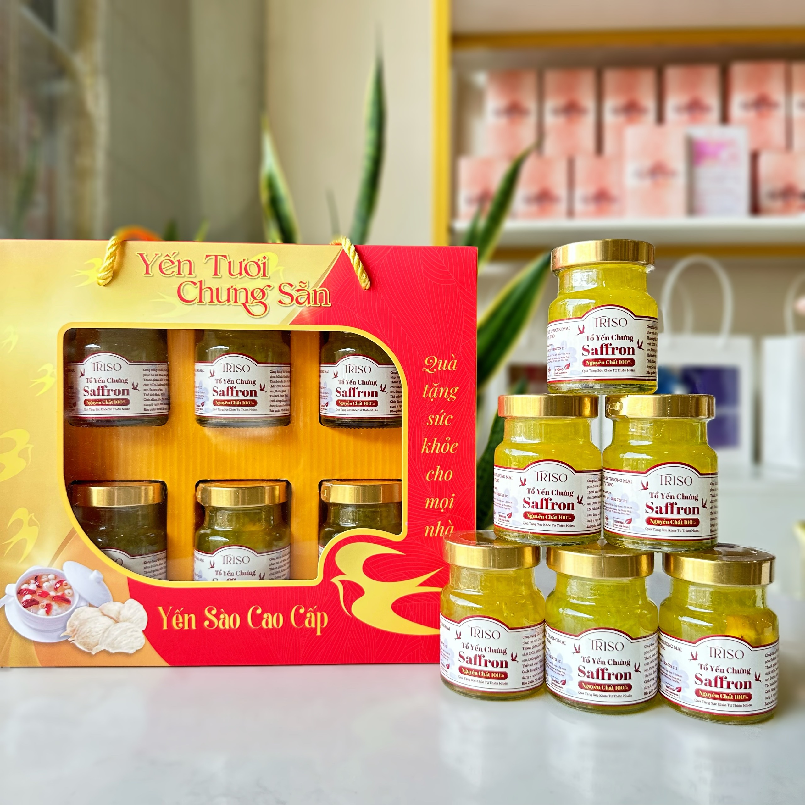 SET 6 Hũ Yến Chưng Saffron Hạt Sen [25% Yến]