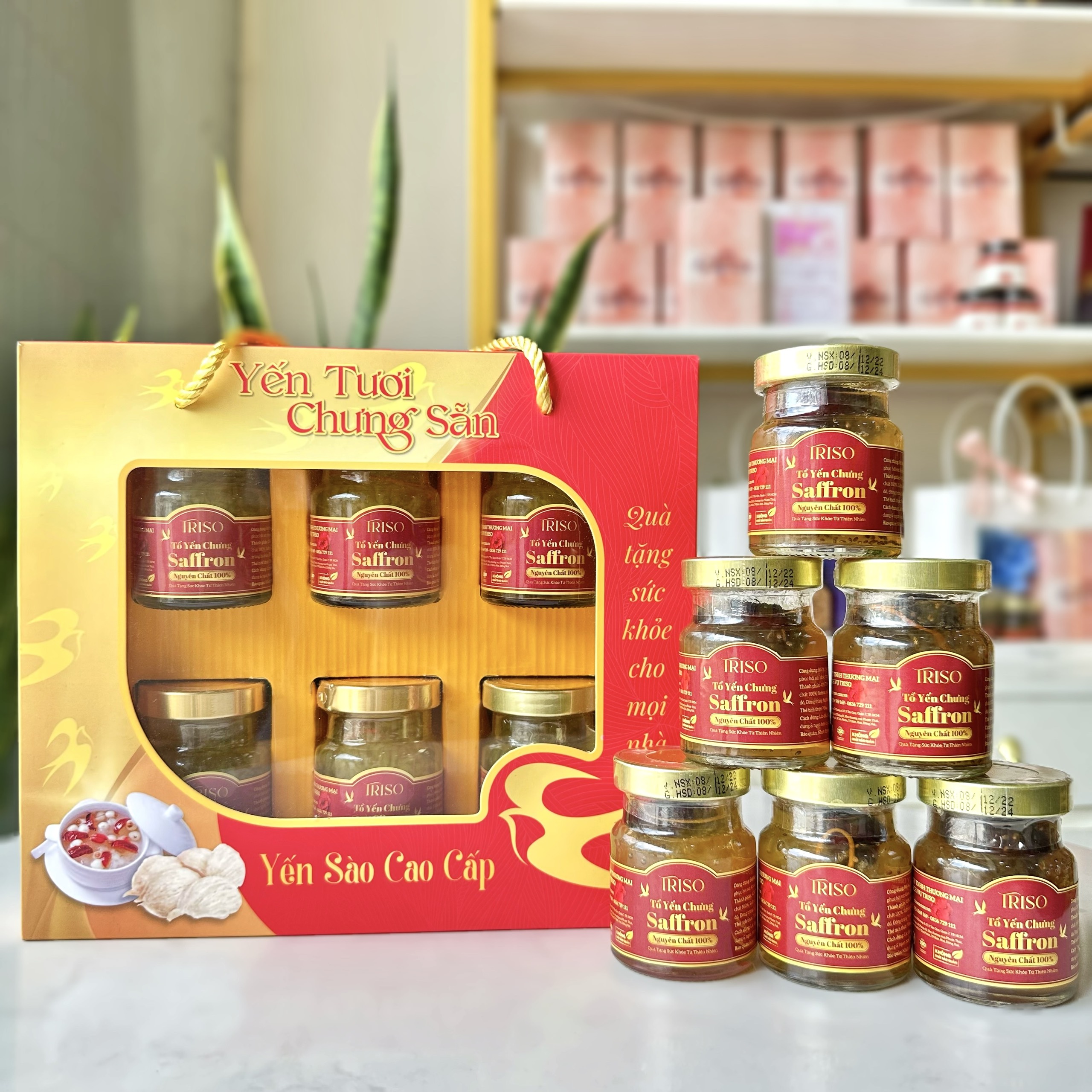 SET 6 Hũ Yến Chưng Saffron Mix Tứ Vị [40% Yến]