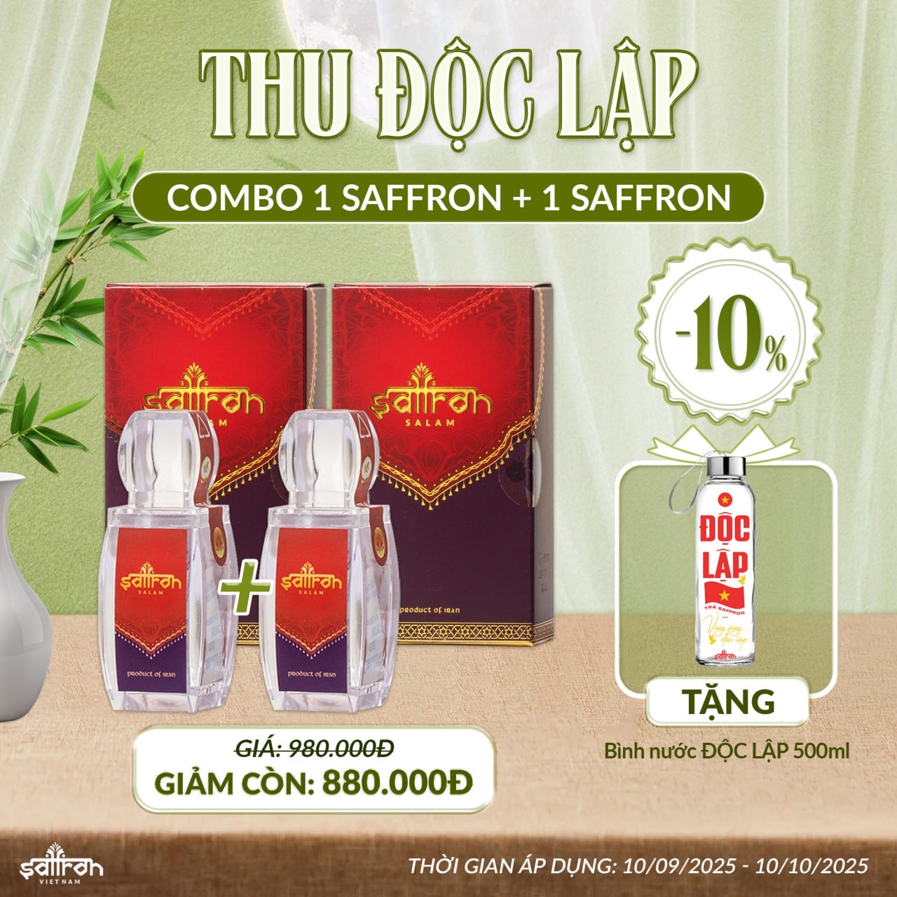 COMPO 2 HỘP SAFFRON SALAM 1GR
