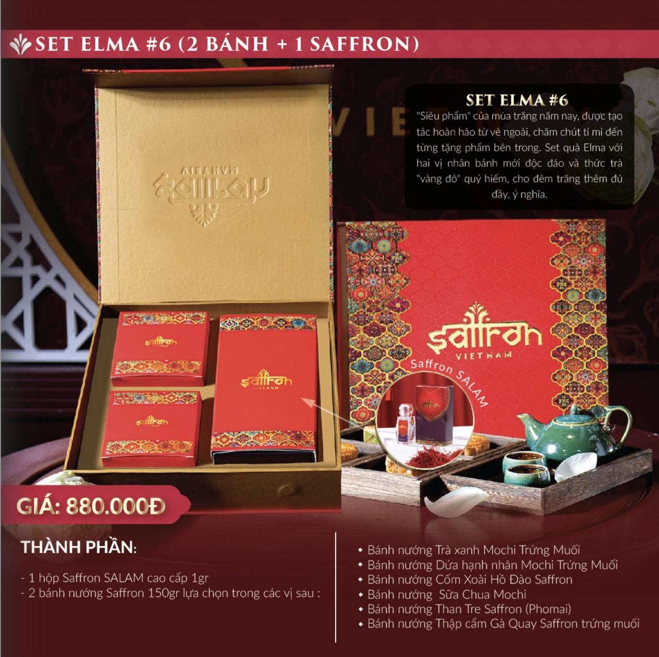 Set ELMA #6 - Hộp cứng QUÀ TẶNG TRUNG THU CAO CẤP