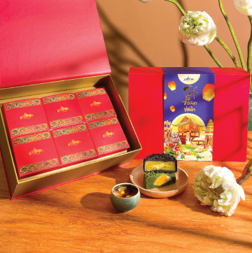 Set DARA #5 - Hộp cứng QUÀ TẶNG TRUNG THU CAO CẤP 6 bánh