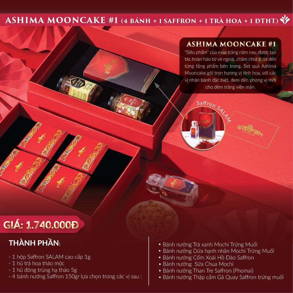 Set ASHIMA MOONCAKE #1 - QUÀ TẶNG TRUNG THU CAO CẤP