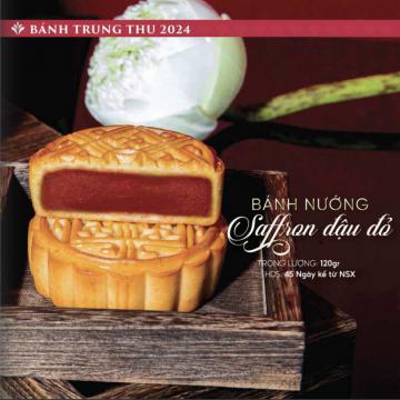 BÁNH TRUNG THU SAFFRON NHÂN ĐẬU ĐỎ 