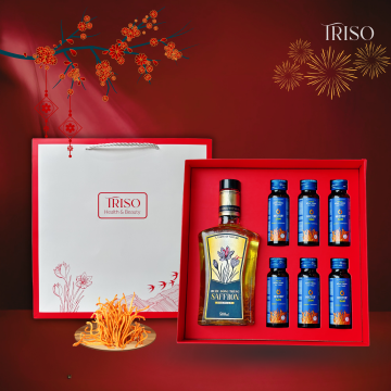 SET THỊNH VƯỢNG ( Rượu saffron Đông trùng 500ml + Hector Sâm)