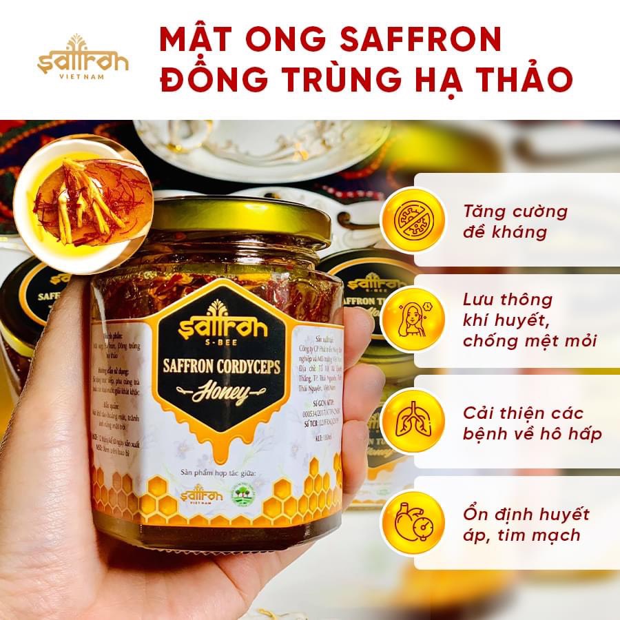 Mật ong saffron đông trùng hạ thảo