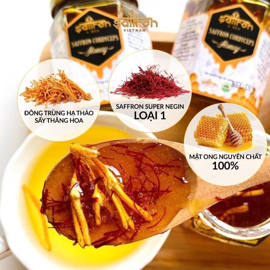 Mật ong saffron đông trùng hạ thảo