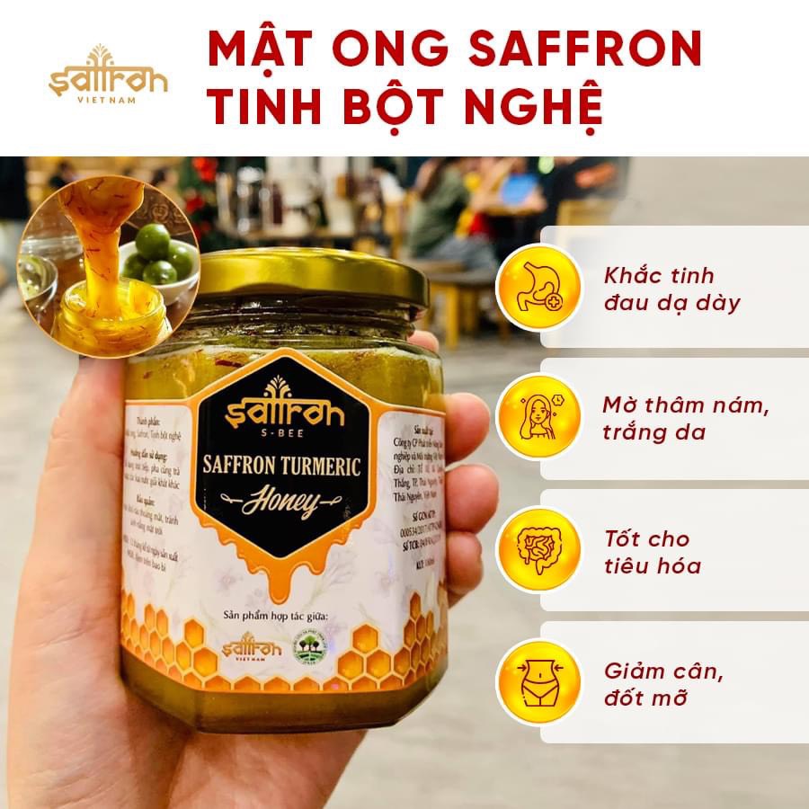 Mật ong Saffron tinh bột nghệ