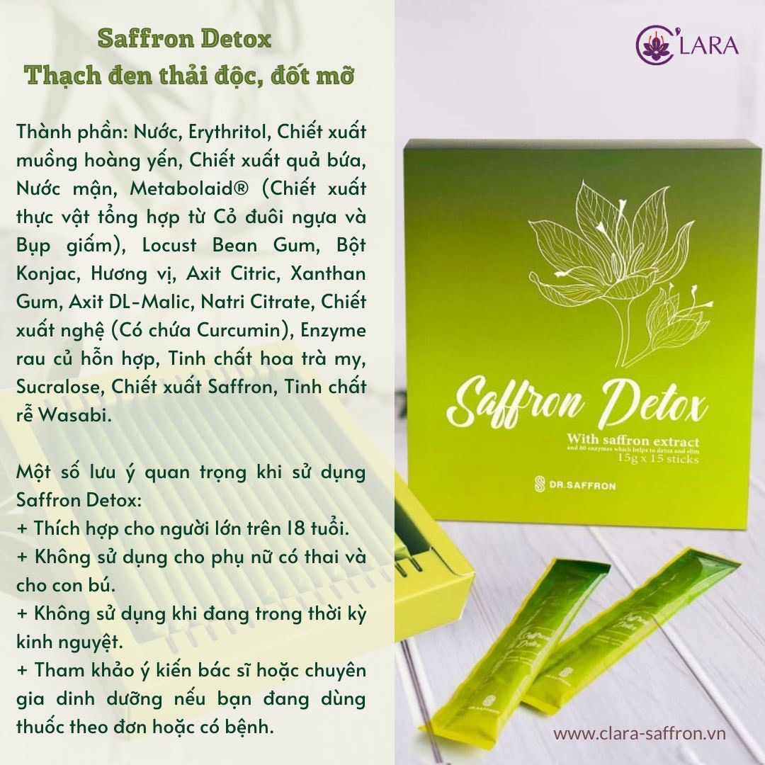 Set 2 hộp Saffron Detox - Thải độc, đốt mỡ