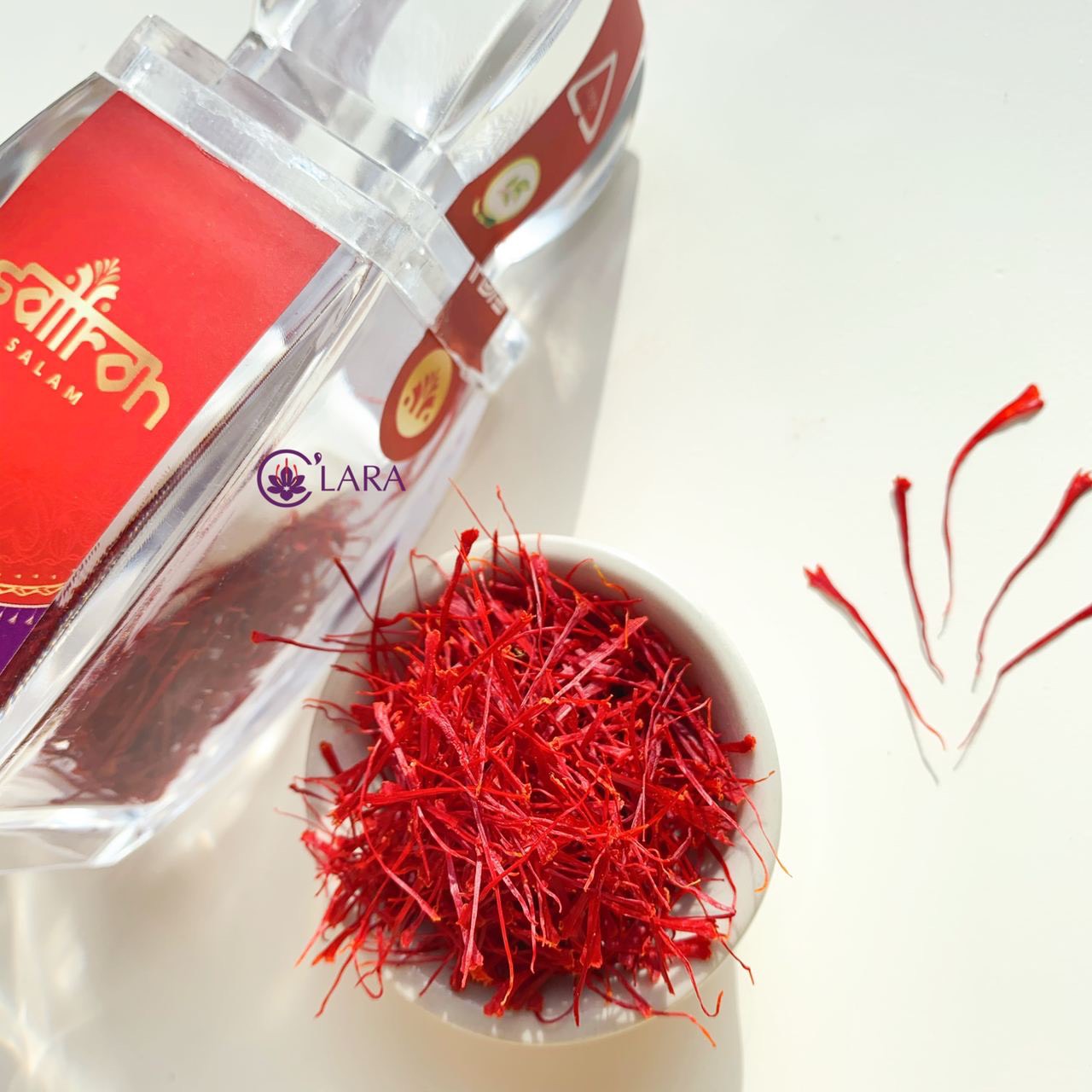 Nhụy hoa nghệ tây Saffron Salam hộp 1gram (Loại 5 năm tuổi) + Tặng 1 hủ yến chưng tứ vị