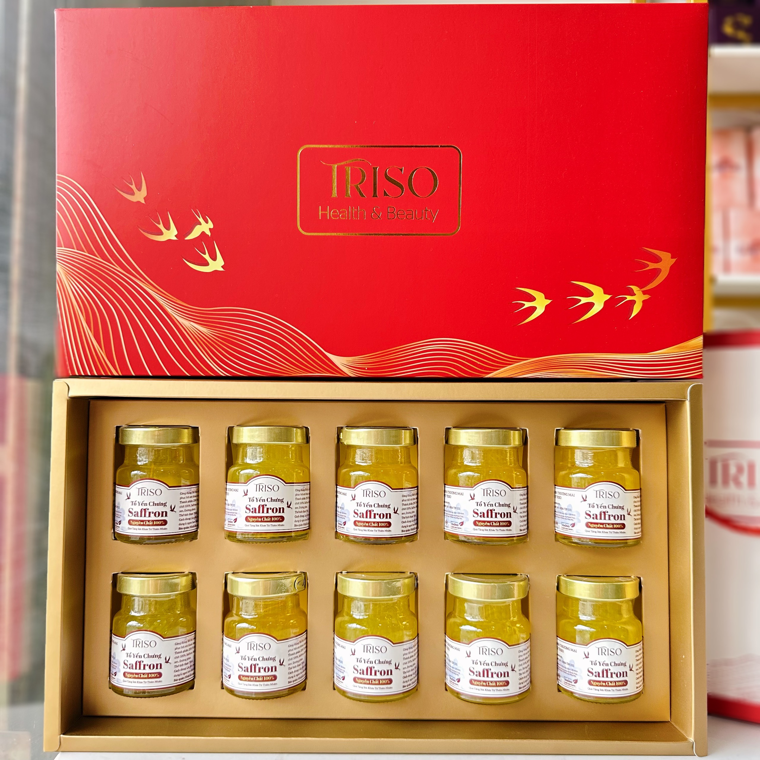 SET 10 Hũ Yến Chưng Saffron Hạt Sen [25% Yến]