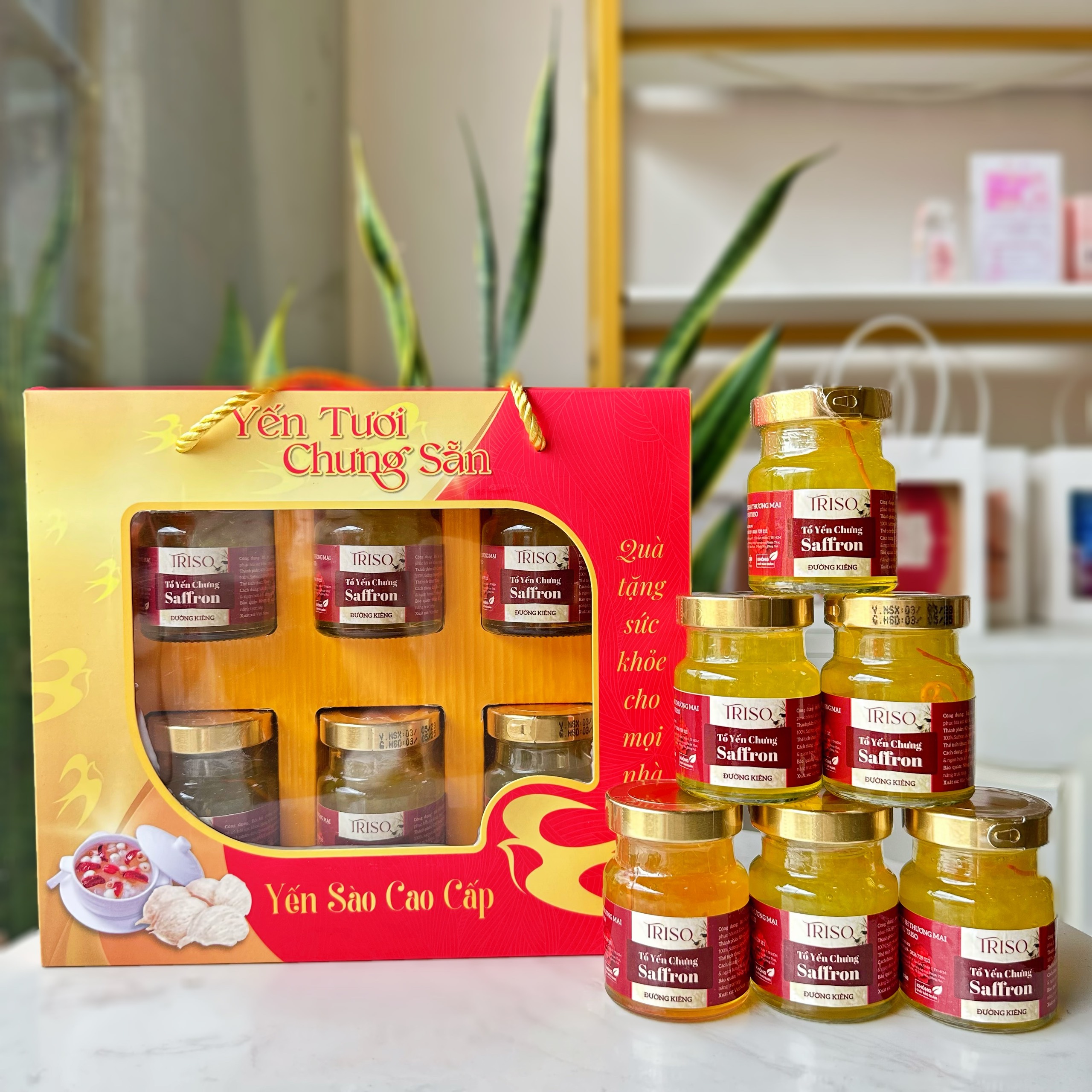 SET 6 Hũ Yến Chưng Saffron Đường Kiêng [40% Yến]