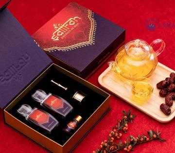 HỘP QUÀ SAFFRON SALAM 5GR - Tặng set trà 7 ngày
